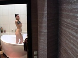 Solo teen showering