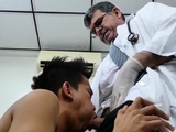 Skinny Asian twink gets fucked by doctor