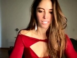 Cute curly brunette solo webcam masturbation
