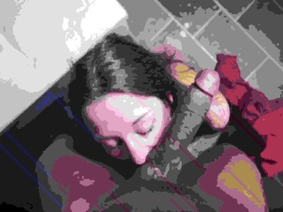 Amateur girlfriend blowjob with cumshot in mouth