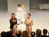 Naked on stage