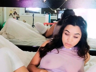 Busty brunette solo masturbation