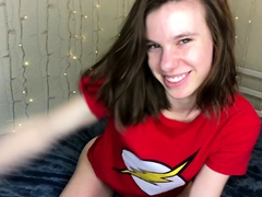 Pale amateur teen brunette Lynn Love