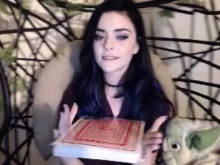 Cute curly brunette solo webcam masturbation