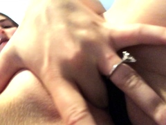 Pussy toying in close up for solo babe