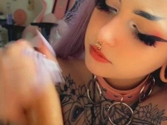 Amateur brunette teen blowjob and cumshot