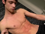 Slim boy Alessandro Katz with enormous teen oiled dick
