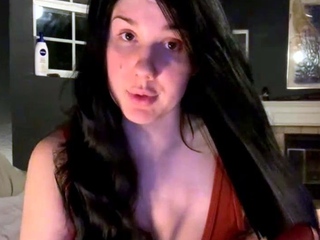 Hot brunette from squirt masturbating on webcam