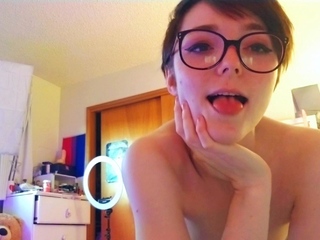 Katie amateur brunette girl toying pussy with a vibrator