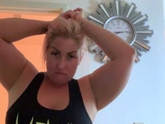 Hot blonde with big boobs solo