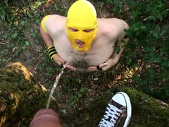 pissing-master-uses-slave-outdoors-for-pleasure