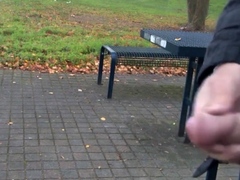 Big-Cock German Daddy Wanks Outdoors